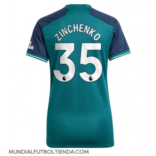 Camiseta Arsenal Oleksandr Zinchenko #35 Tercera Equipación Replica 2023-24 para mujer mangas cortas